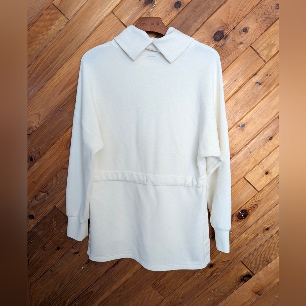 Varley Cream Varley Freya Funnel Neck Sweatshirt Size Medium - Picture 7 of 7